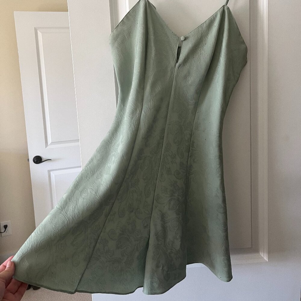 Vintage Brocade Tea Green Romper